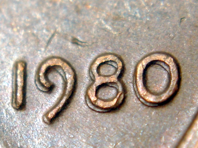 1980-Lincoln-Memorial-Cent--Nice-Machine-Doubling.
